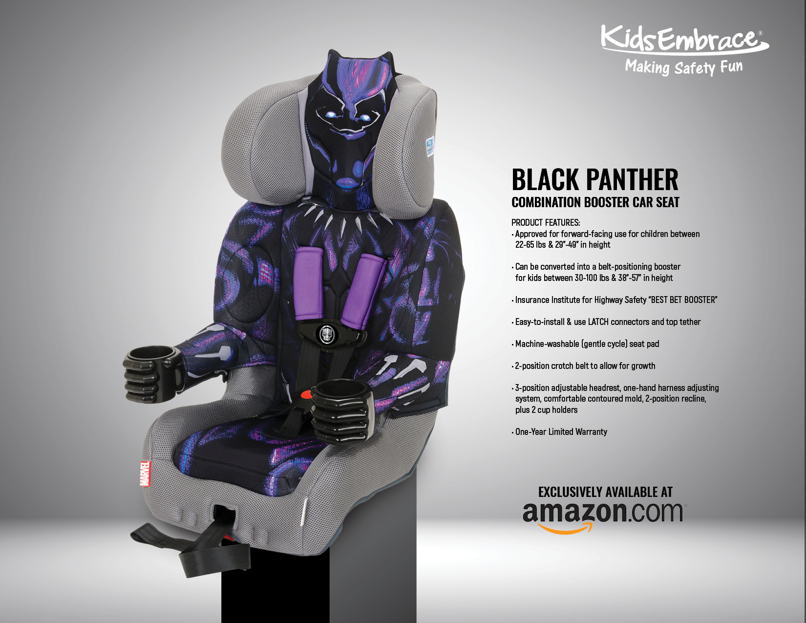 Black panther booster seat on sale