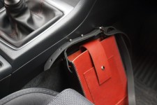 Carbon Fiber and Leather Cross-Body Purse