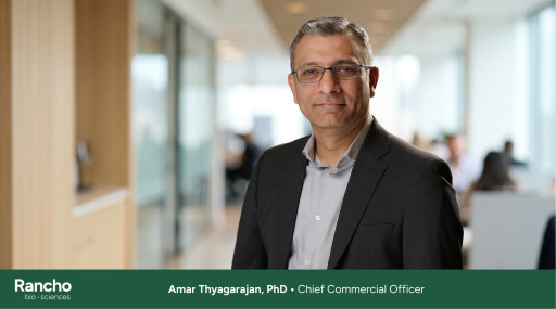 Rancho BioSciences Formally Appoints Amar Thyagarajan, PhD, as Chief Commercial Officer