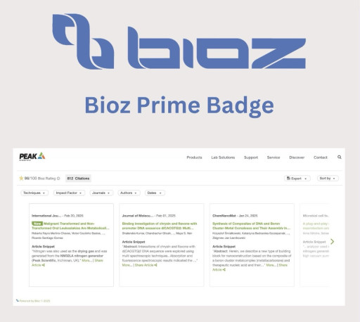 PEAK Scientific and Bioz Extend Partnership, Delivering Data-Driven Validation to Scientists