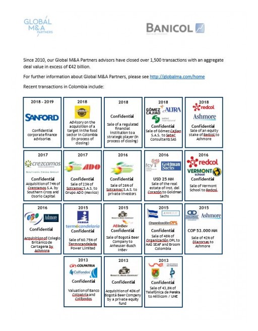 Global M&A Partners Joins Forces With Banicol in Colombia