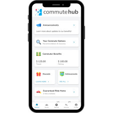 Commuter benefits show up in the Commute Hub as part of a personalized commute dashboard