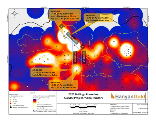 CORRECTION: Banyan Gold Continues to Intersect Visible Gold and High-Grade Mineralization in Powerline, Yukon, Canada