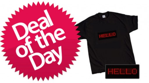 Programmable LED T-Shirt with Time and Programmable Message Display