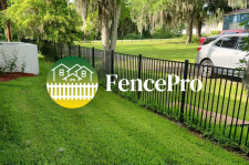 American-Made Black Aluminum Fence Installation