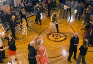   The Church of Scientology hosts monthly swing dancing for charity at the Fort Harrison ballroom.