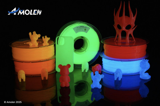 Amolen’s Popular TPU Filaments Expands With New Glow-in-the-Dark and Transparent Materials
