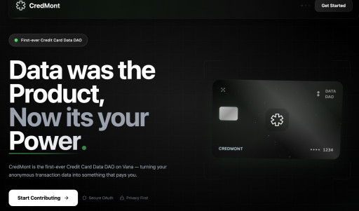 Credmont Launches as the First User-Owned Credit Card DataDAO, Built on Vana