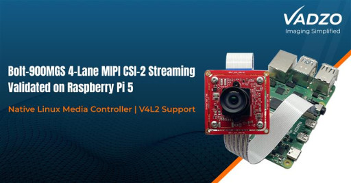 Vadzo Imaging Validates High-Performance Monochrome MIPI CSI-2 Camera Integration on Raspberry Pi 5