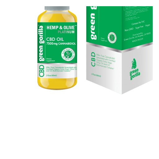 Green Gorilla Adds 7500mg Pure CBD Oil Supplement to Hemp & Olive Line of CBD Products