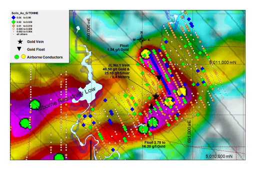 SLAM Reports Soil Samples up to 0.466 g/t Gold at Jake Lee