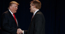 Then-President Donald Trump with U.S. Sen. James Lankford, R-Okla.
