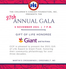 CCF honoring Giant Food at Annual Gala