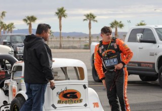 Ricky Gutierrez with his Legend Car