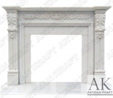 Limestone Fireplace 