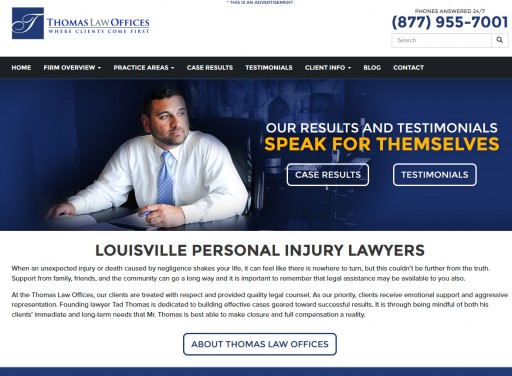 Thomas Law Offices Launches Newly-Designed Website and Content Update Plan