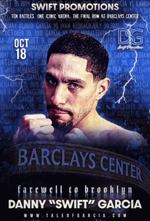 Two-Division World Champion Danny "Swift" Garcia’s "Farewell to Brooklyn" Event to Be Available for Purchase Exclusively on MILLIONS.co on Saturday, October 18