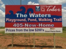 Sign at The Waters in Moore, OK