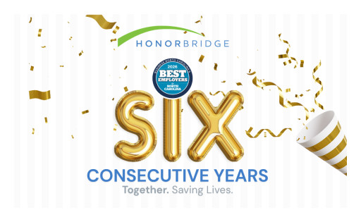 HonorBridge Named a Best Employer in North Carolina for Sixth Year in a Row