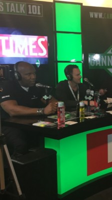 Marvin Washinton and BudTrader CEO Brad McLaughlin