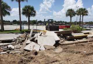 Construction at Lake Square Mall