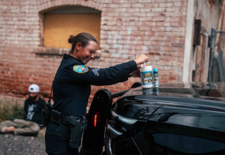 An Officer Using Defense Cleanse