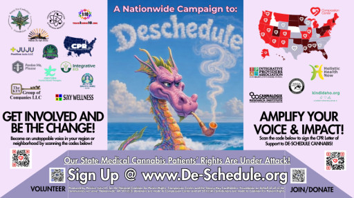 Compassion Center, the National Coalition for Patient Rights and Stormy Ray Cardholders Foundation Launch National De-Schedule.org Campaign to Defend Patient and Private-Citizen Rights
