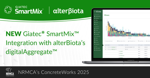 Giatec Announces SmartMix Integration With alterBiota's digitalAggregate Analysis at NRMCA's ConcreteWorks 2025