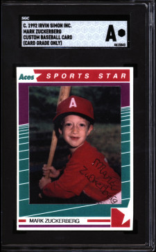 Mark Zuckerberg's Baseball Card