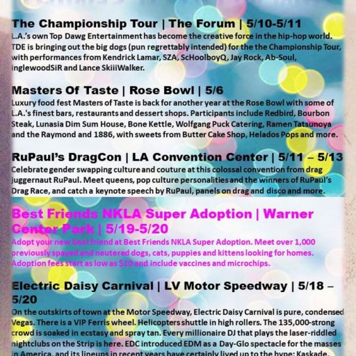 TENTEN Wilshire: Local Events in May