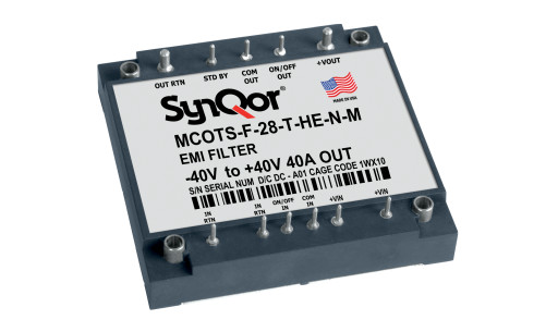 SynQor(R) Expands Its Military MCOTS Product Family with the New MCOTS-F-28-T-HE Transient Filter