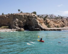 Arriving At The End of The Catalina Open Water Channel Swim