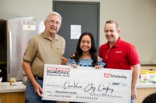 Eric Melsheimer, President, with Scholarship Recipient Candice Joy Corpuz