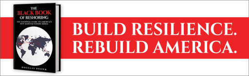 Wiley Launches "The Black Book of Reshoring: The Essential Guide to America's New Manufacturing Boom" by Douglas Brown