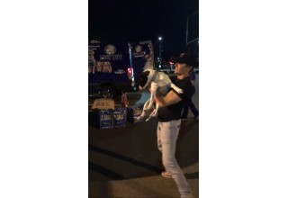 Dr. John Sessa embraces a new arrival from Houston