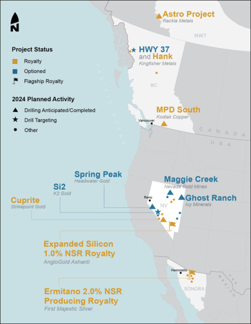 Orogen Royalties’ Exploration Stage Projects Update 