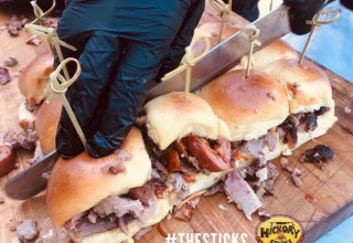 Smoked Brisket and Sausage Sliders