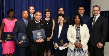 LA Interfaith Clergy Coalition with Melissa Rogers (center), Special Assistant to the President and Executive Director of the White House Office of Faith-based & Neighborhood Partnerships and the Rev. David L. Myers (far right), Director of the Center for Faith-Based & Neighborhood Partnerships at the U.S. Department of Homeland Security