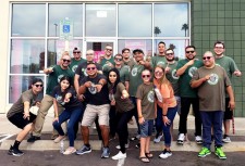 Wireless Vision employees in Tucson, Ariz., showing off their freshly  shaven heads to help raise funds for childhood cancer research. 