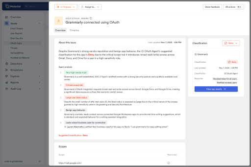 Material Security Announces AI OAuth Threat Remediation to Shut Cloud Workspace Back Door