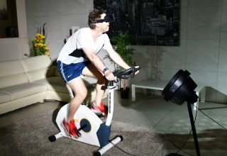 Experience biking through virtual reality.