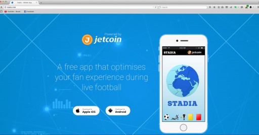 Jetcoin Launches Football App Stadia For Fans Worldwide