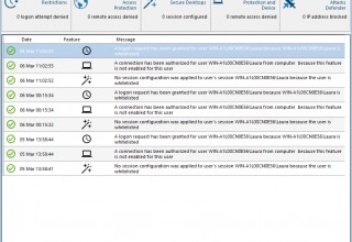 RDS-Knight events' security log