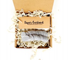 Silver Glitter Heart Garland