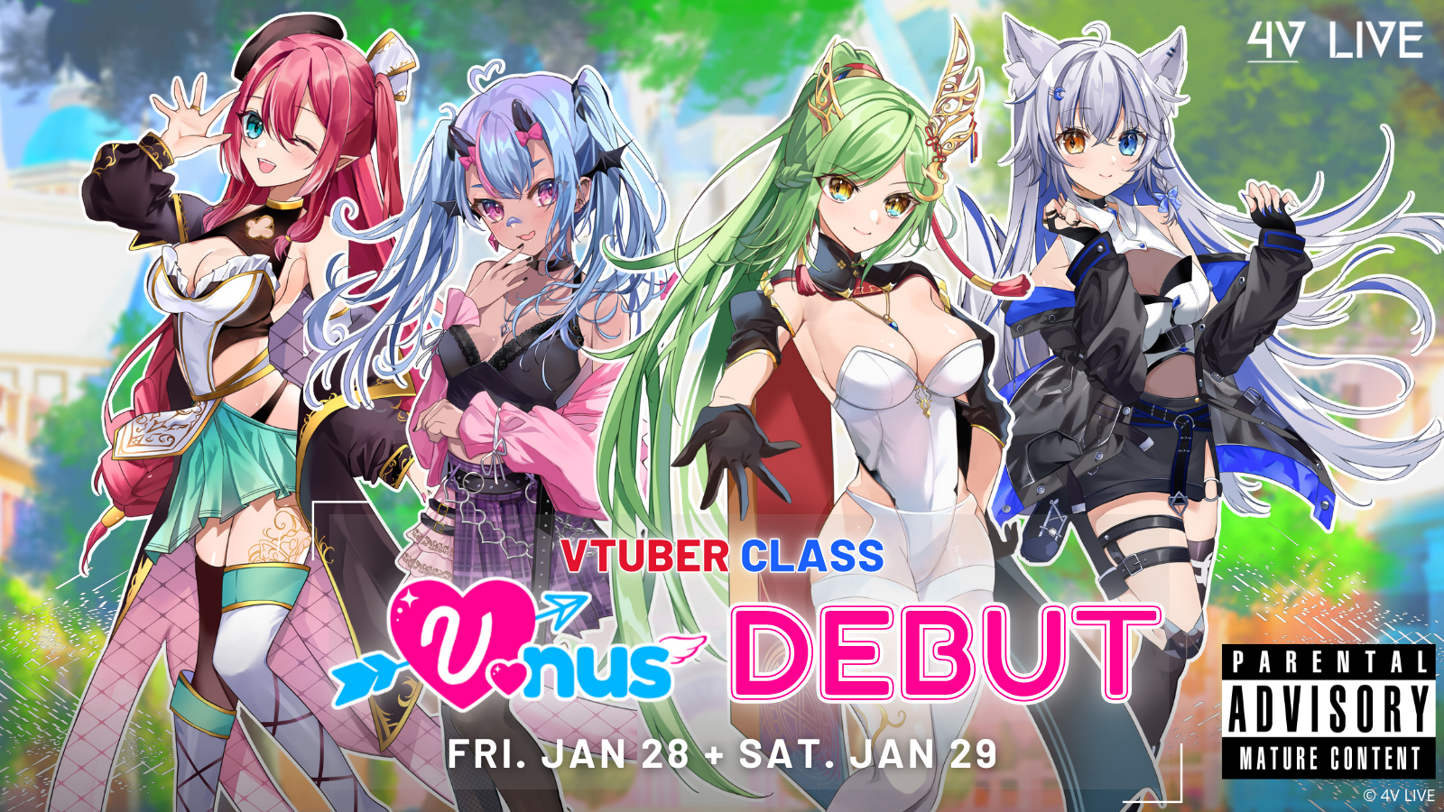 4V Live Announces Debut Schedule for a New VTuber Class '4Vnus' |  