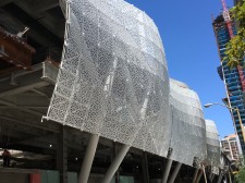 The Transbay Transit Center's Intricate awning is supported by a space frame system
