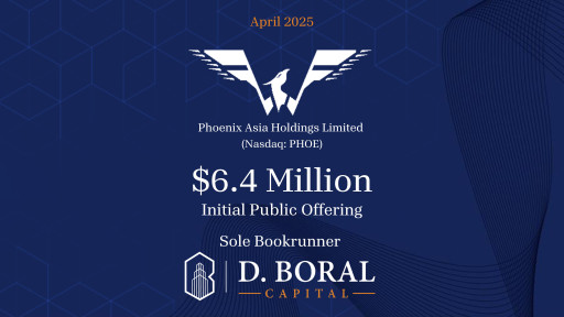 D. Boral Capital Acted as Sole Bookrunner to Phoenix Asia Holdings Limited (Nasdaq:PHOE) in Connection With Its $6.4 Million Initial Public Offering