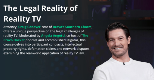 Bravo Star Craig Conover From 'Southern Charm' Presents CLE Course on Reality TV Law, Hosted by SproutEd