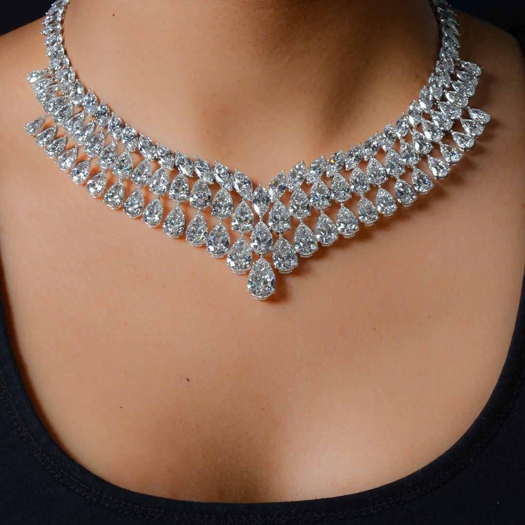 This amazing diamond tennis necklace is not to be messed with 😊😍🤩  #diamondnecklace #tennis #diamonds💎 | Instagram