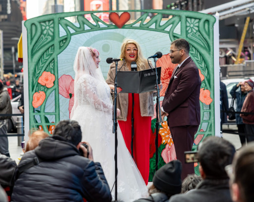 David's Bridal Brings Love To Life At Times Square's Iconic Valentine's Day Celebration